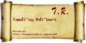 Tamásy Róbert névjegykártya
